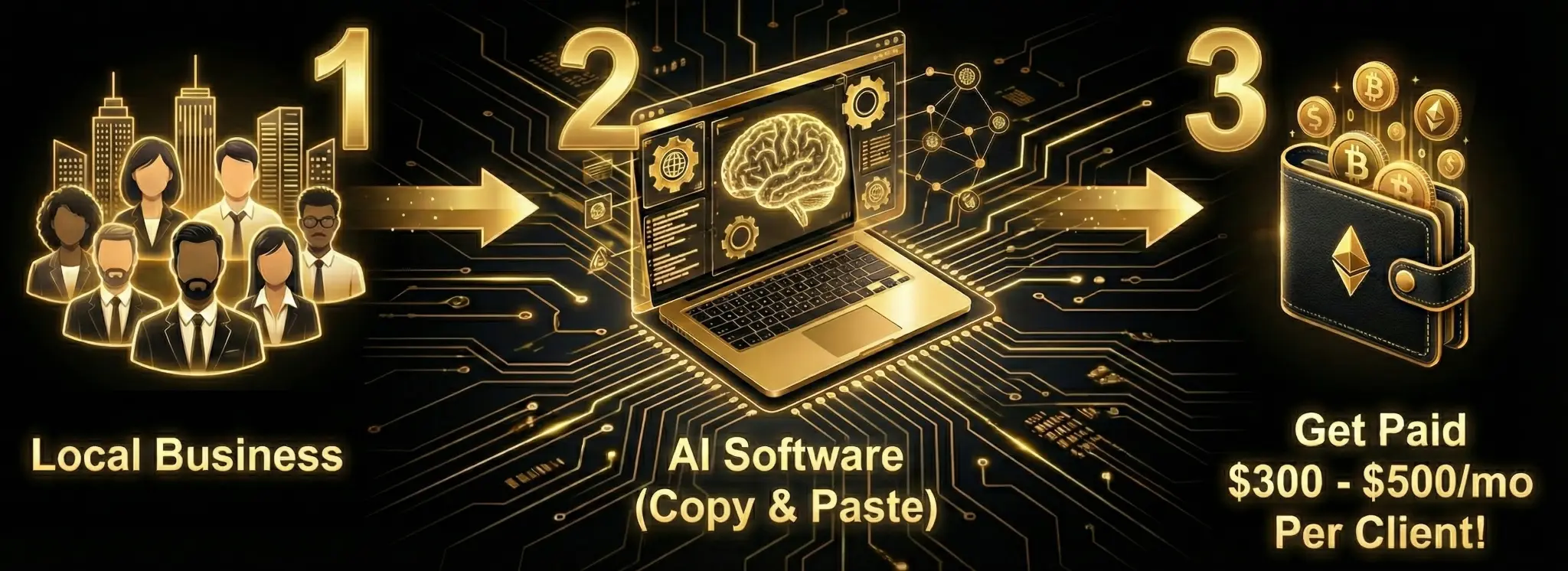 AI Agency Business Model: Local Business → AI Software → Get Paid $300-$500/mo Per Client